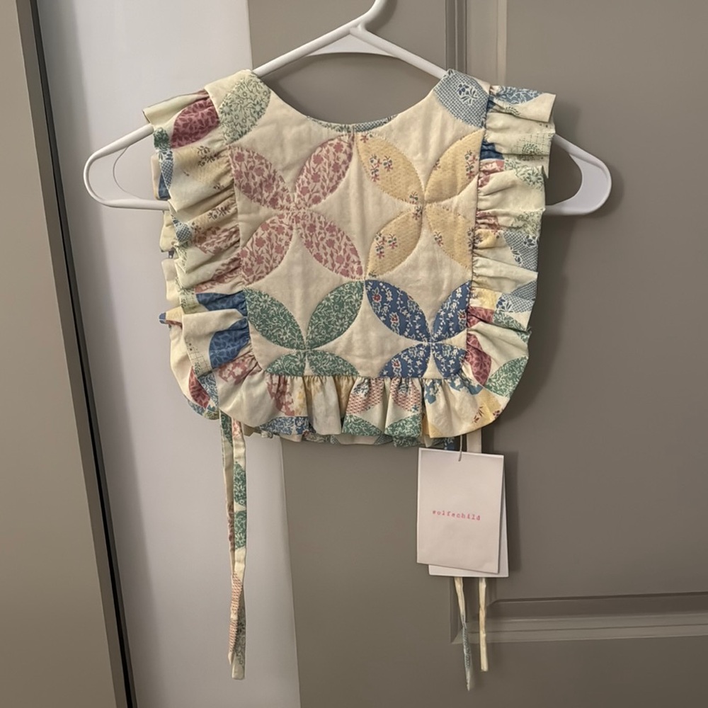 Handcrafted quilted bib top